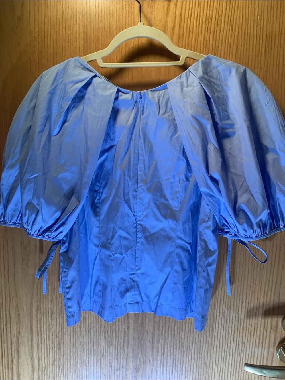 New! Banana Republic Blue Puff-Sleeve 100% Cotton Blouse - Size 4